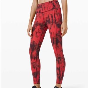 Lulu Align II 23’ Leggings Game Day Red